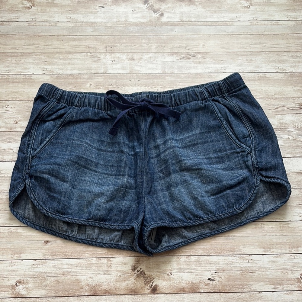 Express Blue Athletic Shorts with Elastic Waistband